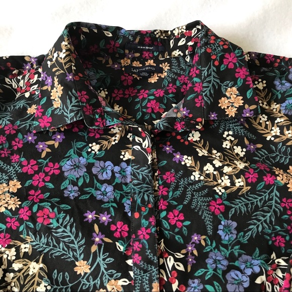 Lands' End Tops - Lands ‘ End Supima Cotton Floral Print Blouse